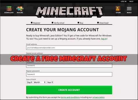 Create an Account for FREE